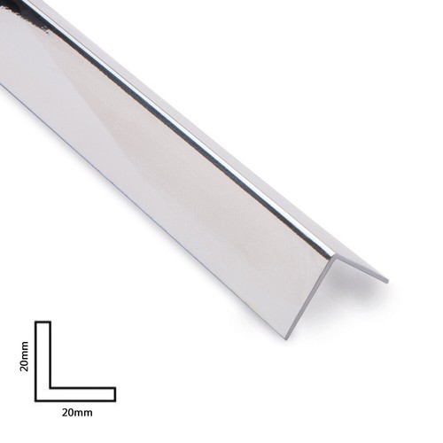 Chrome external corner plastic - chrome,