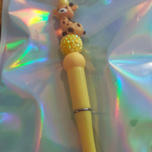 Giraffe topper ballpoint pen - ballpoint,
