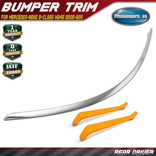 Rear right chrome bumper trim - rear,