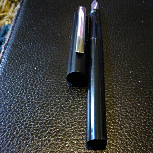 Black plastic fountain pen - fountain,